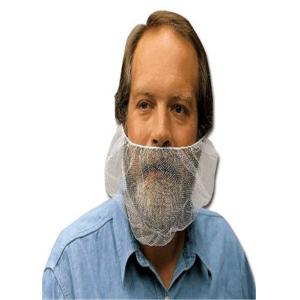White Color Disposable Nylon Mesh Beard Cover Polyester Fabric Material