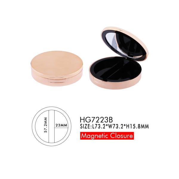 Quality Magnetic Plastic Loose Body Powder Container With Mirror Flip Open Cover wholesale