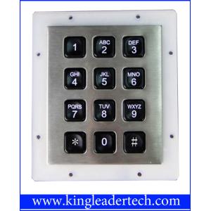 Rugged IP65 Waterproof Backlit Metal Numeric Keypad For Low-Lit Environment In