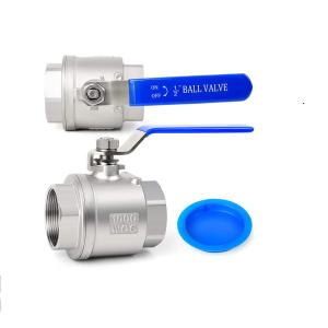 304 Stainless Steel 1/2 Inch FNPT Heavy Duty Full Port Ball Valve with Blue Handles