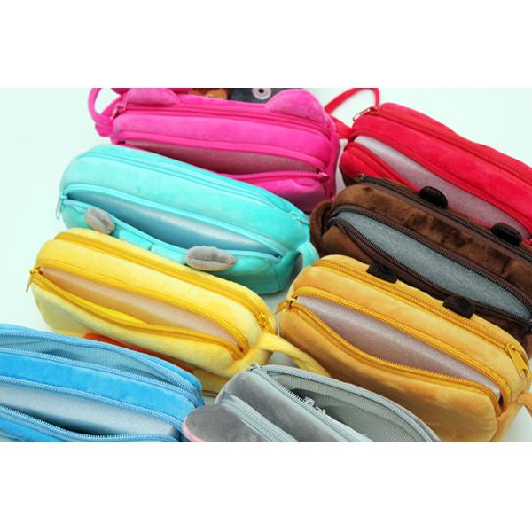 Cartoon Plush Pencil Case Stuffed Animal Pencil Case with Zipper