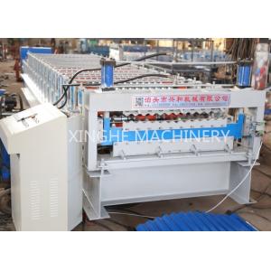 China Corrugated Wall Panel Roll Forming Machine , Aluzinc Double Layer Roofing Sheet Roll Forming Machine on sale