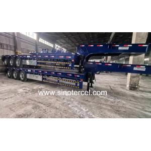China Heavy Duty Semi Lowbed Trailer Tri Axles With JOST Landing Gear on sale