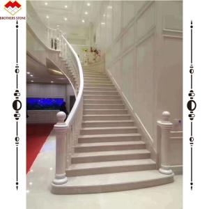 Good Marble Ceramic Stairs Nosing Step Tile in White with Customized Glazed