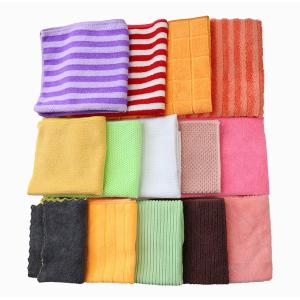 Cheap Reusable High Absorbency Custom Microfiber Cleaning Cloth Multi Purpose 30x30cm for sale