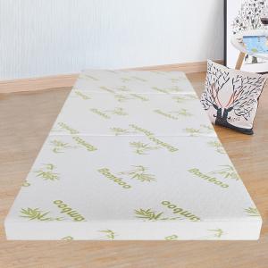 Tri Fold Design Charcoal Foam Mattress With Bamboo Fiber Fabric