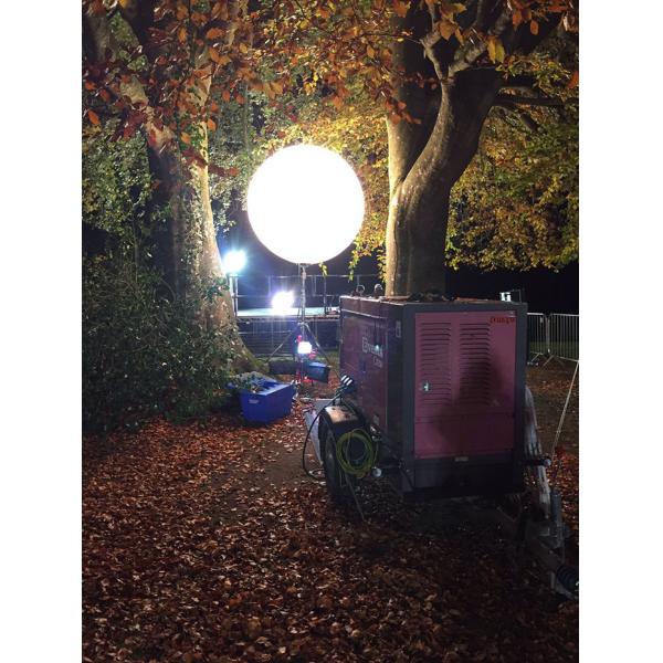 640W Inflatable LED Moon Balloon Light With Light Area 60000 Lumens Night