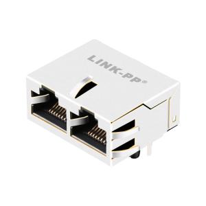JT8-2000HL 10G Base-T 1x2 Port Tab UP Surface Mount Ethernet Rj45 Jack Without