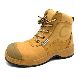 Yellow Security Work Boots Industrial Nubuck Leather Boots With Steel Toe