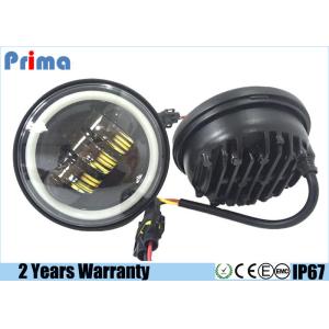 China 30W Cree 4.5 Inch Motorcycle LED Headlights With Angel Eye Halo Ring on sale