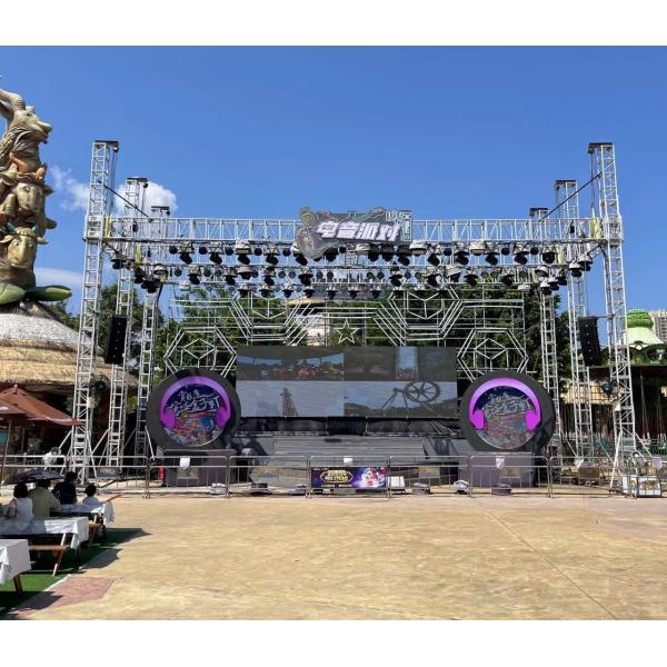 Black Silver Aluminum Lighting Truss Customized Foldable Portable Square Aluminum Truss