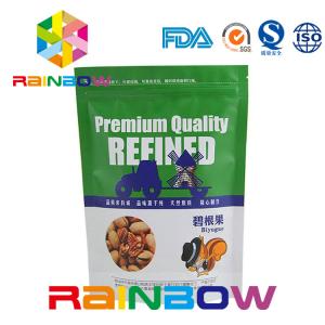 Customized Printed Doy Pack Nuts Pouch Packaging Zipper And Tear Notch