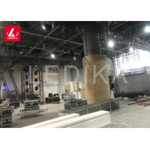 Black Frame Aluminum Square Truss / Trade Show Or Event Truss Light Stand