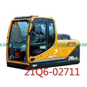 21Q6-02711 HYUNDAI Excavator Cab Tempered Glass Window Front Down Position B