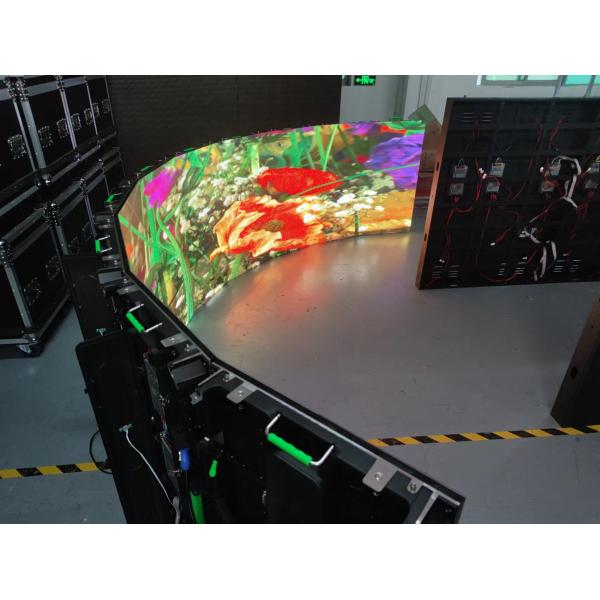 P2.976 HD Indoor Flexible Screen With Arc Locks For Theatre / Television Station