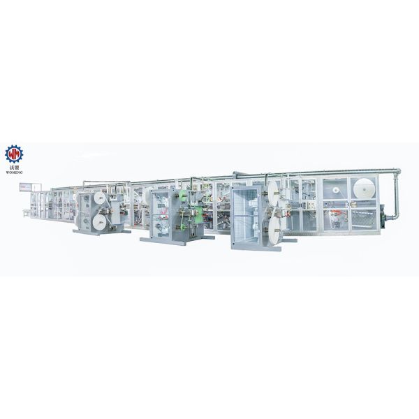 Smart Panel PLC Control 1200pcs/min Sanitary Pad Making Machine Customized