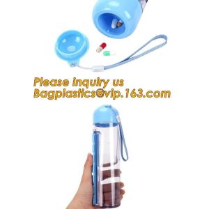 Travel Water bottle, Pill reminder modern pill box white oem, funny pill box