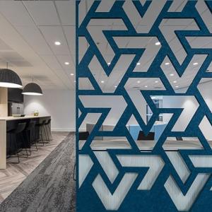 Polyester Custom Design Office Acoustic Room Dividers CNC Cutting Service