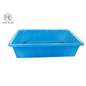 Cheap Open Top Blue Rectangular Large Plastic Pond Tubs For Hydroponic Growing100 Gallon for sale