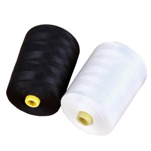 Cheap 29s/2 White Polyester Yarn , dyed Poly Poly Core Spun Thread for sale