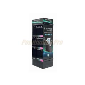Customized 3 Shelf Cardboard Display Stands With Hooks Structural Design