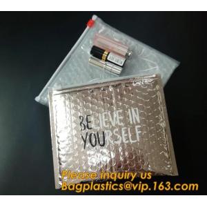 Factory Price Clear Bubble Zipper Bags, Pink Resealable Bubble Bag with Slider