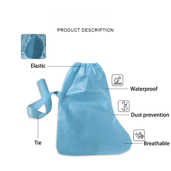 Anti Bacteria PP PE 60gsm Disposable Waterproof Boot Covers