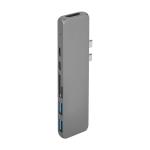 7in1 USB-C Hub Dual Adapter Multiport Card Reader 4K Type-C For MacBook Pro Dual