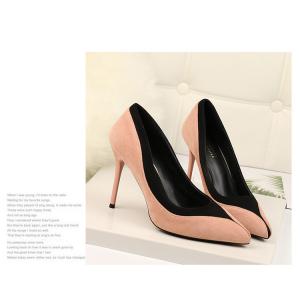 ZM004 9628-13 New Style Wedding Shoes Pointed Toe Shallow Mouth Color Matching