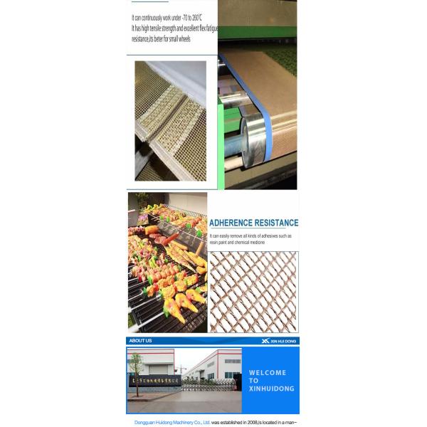 Oven Liner Baking Mat Incline Conveyor Belt Lightweight 0.7 Mm Thickness