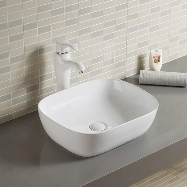 Quality Black Table Top Bathroom Sink 19 X 17 25 X 19 24 X 18 Square Counter Top Basins wholesale