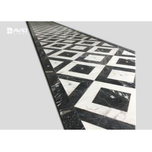 Modern Marble Tile Patterns Waterjet Medallions For Flooring / Wall Decoration
