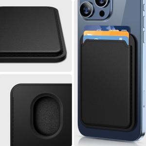 Premium PU Leather Magnet MagSafe Wallet RFID Blocking For IPhone