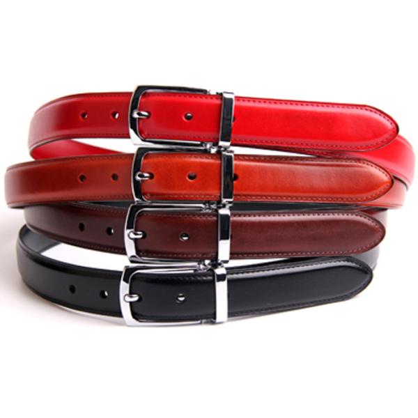 Quality Lightweight Womens Genuine Leather Belt 2.8cm Width With Contrast Color Edge Painting wholesale