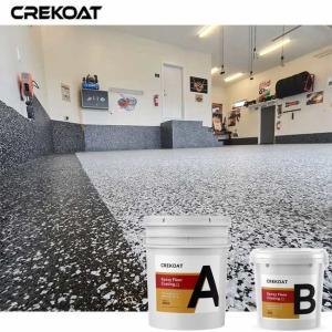 Garages Epoxy Flake Floor Coating Composed Of Epoxy Resin Colored