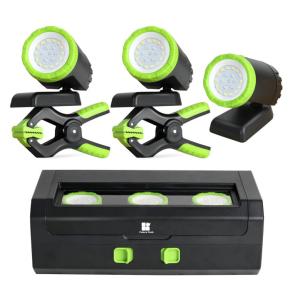 China 3-Pack Rechargeable LED Work Lights With Portable Case For Camping on sale