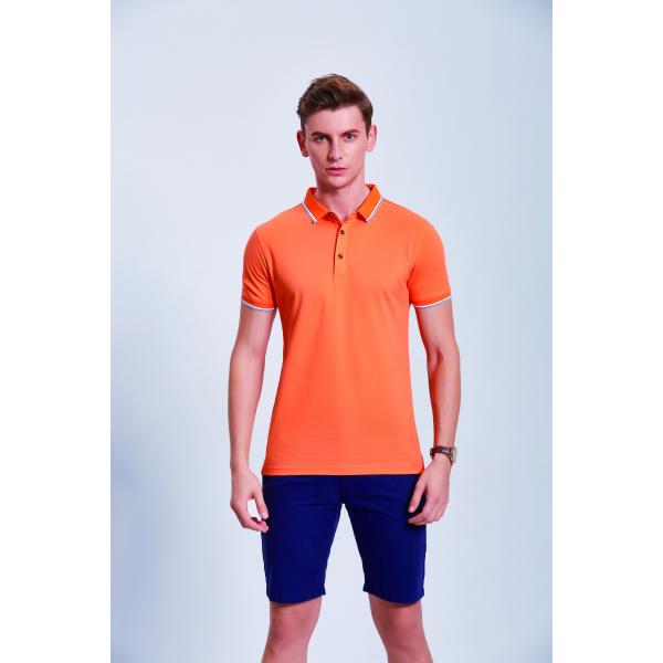 Flyita 100% Polyester Short Sleeve Plain Polo Collared T Shirt For Men