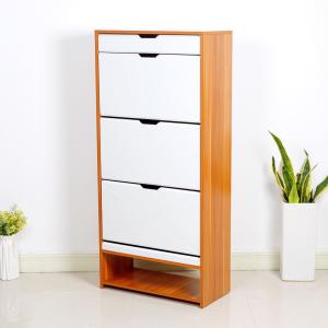 Height 147cm Color Matching Shoe Cabinet 3 Layer EU MDF Melamine
