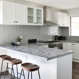 Custom Shaker Style White Kitchen Cabinets Matte Lacquer Kitchen Cabinets For