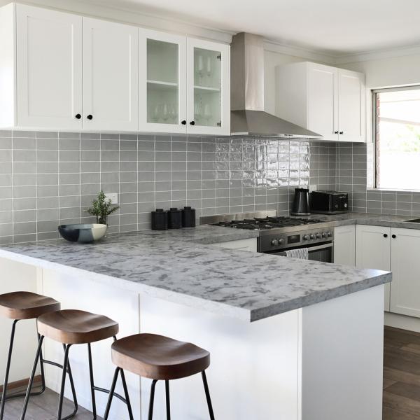 Custom Shaker Style White Kitchen Cabinets Matte Lacquer Kitchen Cabinets For