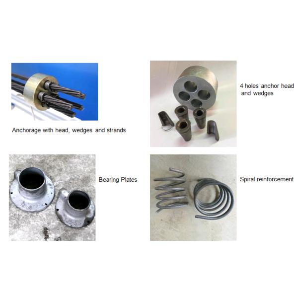 Flat Prestressed Post Tension Anchor Round Anchor Head For Concrete Building