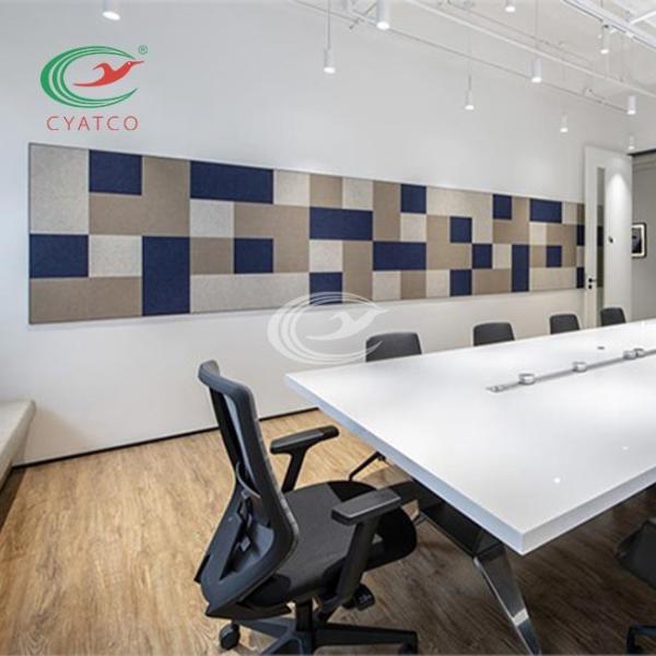 ODM Square Fiber Acoustic Sound Tiles Flavorless For Office Wall