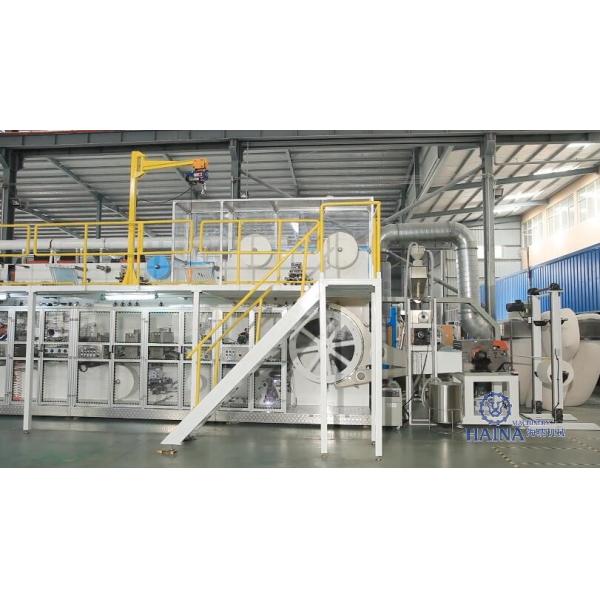 Quality 380VAC 600ppm Nonwoven Topsheet Baby Diaper Machinery wholesale