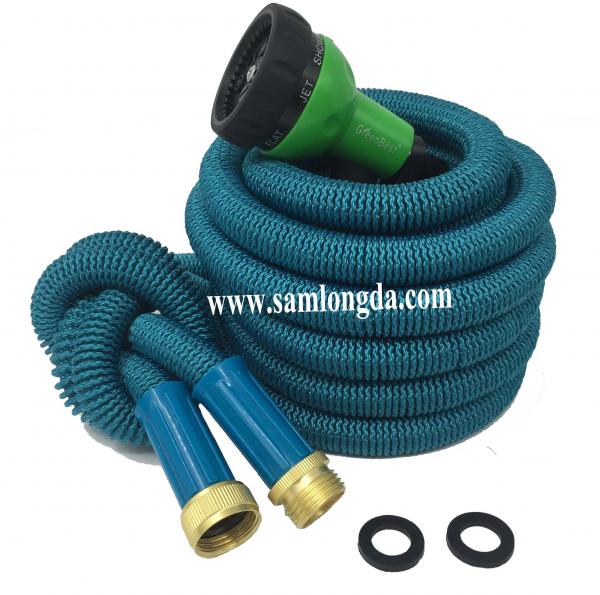 Quality 2017 Expandable Garden hose,75FT strongest garden hose, brass quick coupling, green color expanding garden hose wholesale