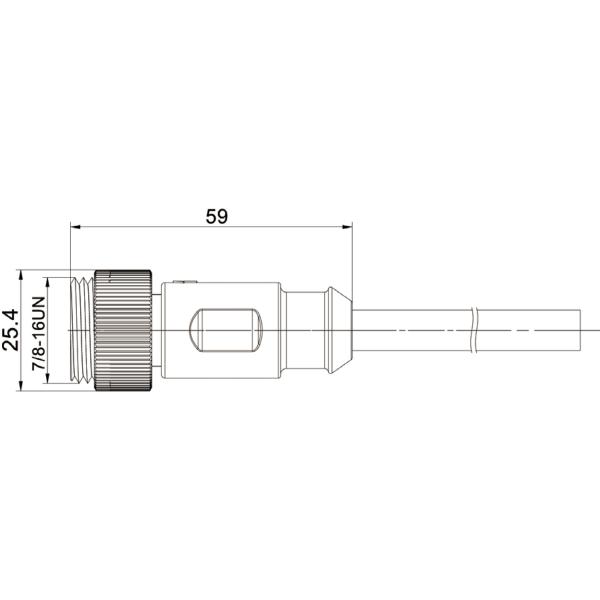 Pre Molded Cable 7/8" Connector Automation 7/8"-16UN 4 Pin Male Waterproof