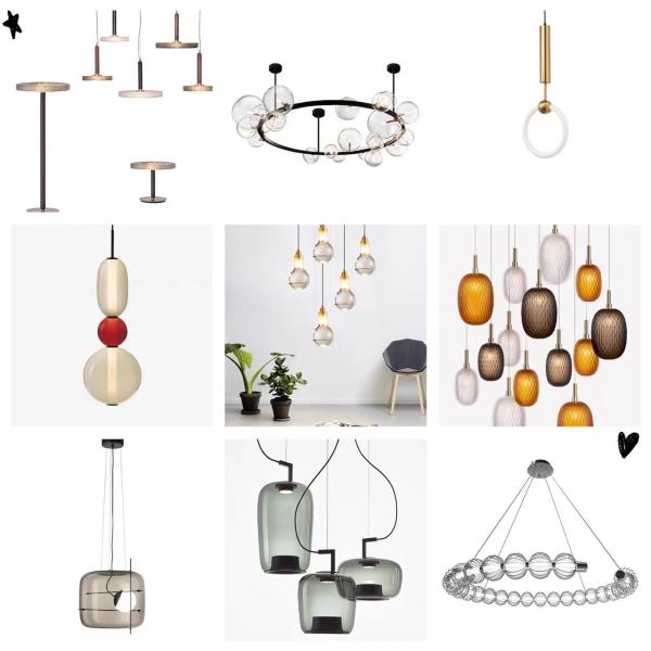 Glass Ball Sinple Style Living Room Modern LED Chandelier