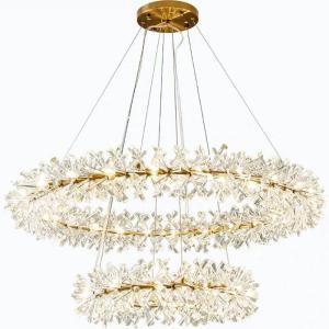 Modern Diameter 80cm Height 30cm Round Hanging Crystal Chandelier