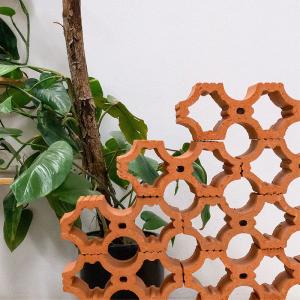 China Garden Decorative Terracotta Bricks Red Clay Screen Tile Ventilation Cavity Structure on sale