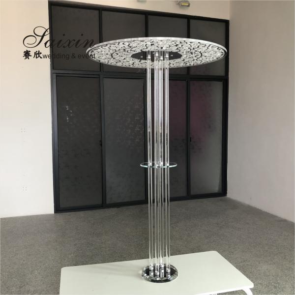 New Design Gorgeous Tables clear acrylic laser cut rectangle pedestal candle stands