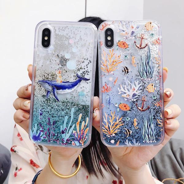 Anti Scratch Designer Cell Phone Cases Liquid Sand For Iphone 12